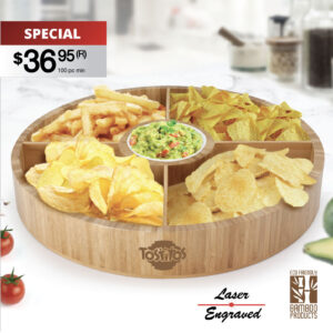 LARGE 2-PC BAMBOO SERVING TRAY