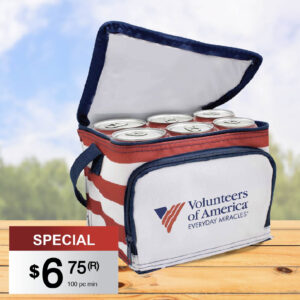 AMERICANA STARS N STRIPES 6 PACK COOLER