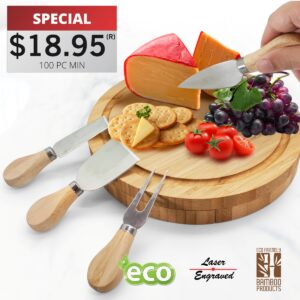 SEVILLE 5PC BAMBOO CHEESE SET/SERVING BOARD