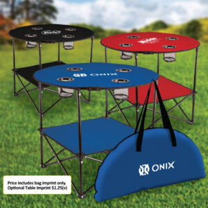 4 PERSON FOLDING CAMPING TABLE WITH CARRYING BAG
