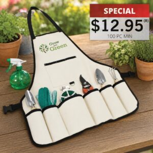 8 PC GARDEN APRON SET