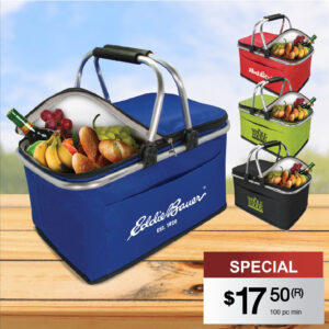 COLLAPSIBLE INSULATED PICNIC BASKET