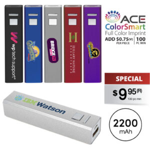 YALE - 2200 mAh PORTABLE ALUMINUM USB POWER BANK