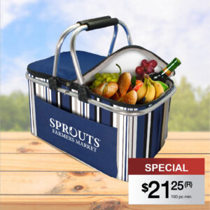 COLLAPSIBLE INSULATED PICNIC BASKET