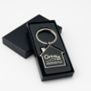 Image of KT81 - HOMEMARK – HOUSE SHAPED KEY TAG ON A BLACK CASE