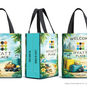 12x13x8 Full Color Laminated Tote Bag