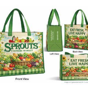 16x12x7 Full Color Laminated Tote Bag